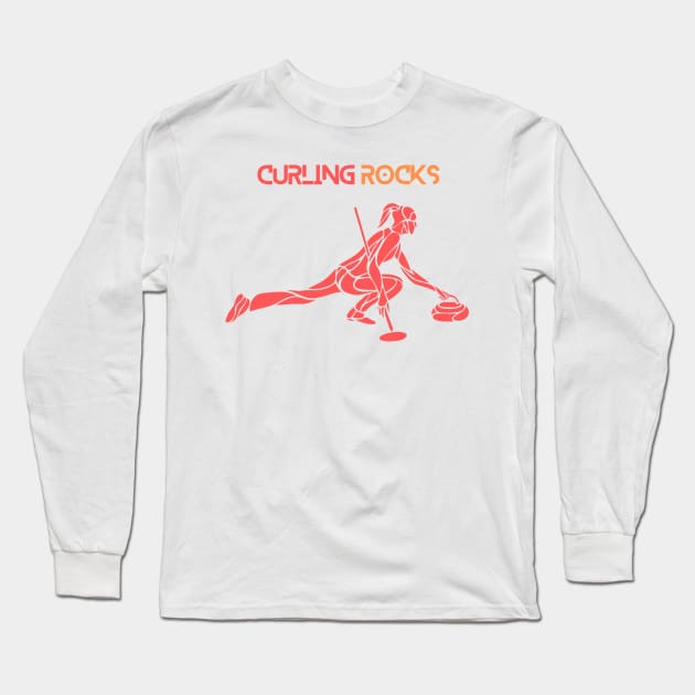 Curling rocks Long Sleeve T-Shirt by smkworld